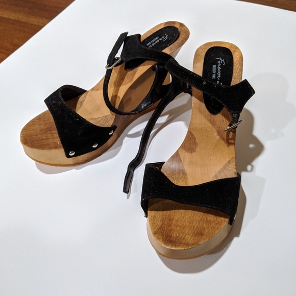 Forever 21 Wooden Heels - Picture 2 of 5